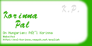 korinna pal business card